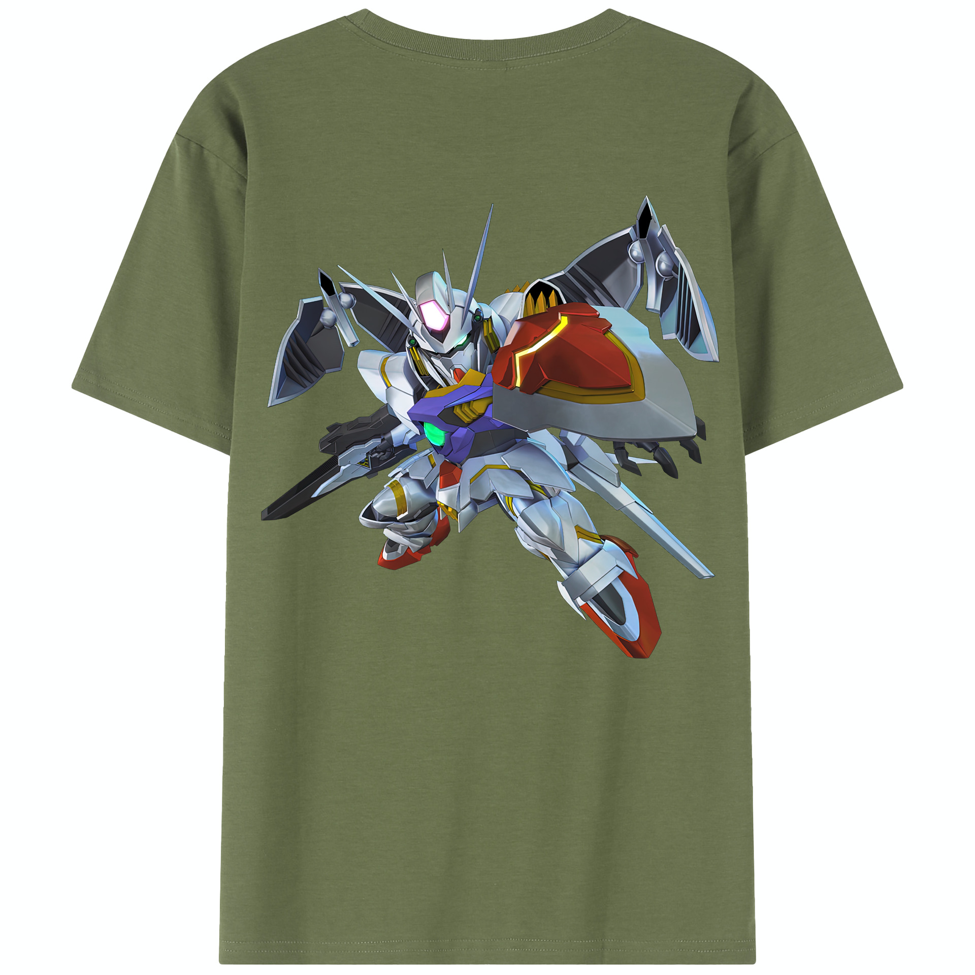 （画像用） 機動戦士ガンダム Mobile Suit Gundam 綿100％半袖Tシャツ（背面プリント）